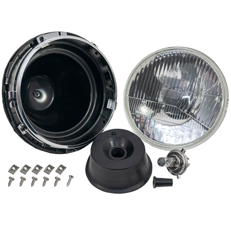 7" Halogen Headlight Assembly - Single - LHD